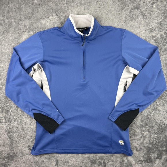 Mountain Hardwear Other - Mountain Hardwear Pullover‎ Mens Medium Blue 1/4 Zip Made in USA Fleece Pocket